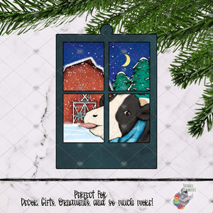 Snowflake Cow Window Frame Design