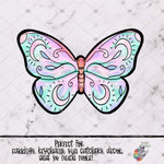 Load image into Gallery viewer, Boho Pastel Rainbow Butterfly Design
