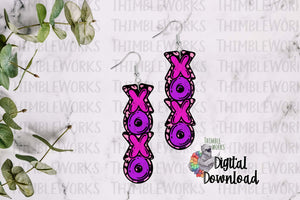 Pink and Purple XOXO Sublimation Design