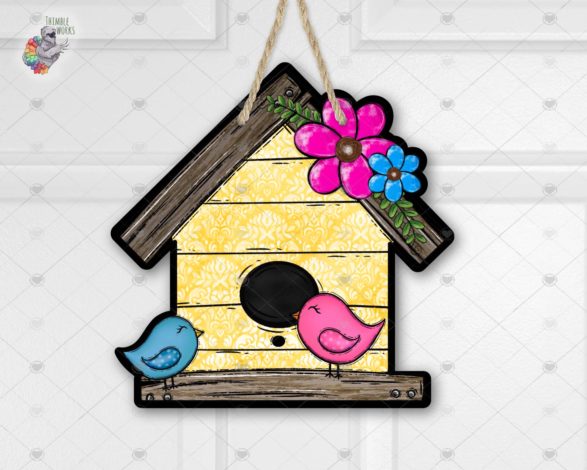 Yellow Birdhouse Sublimation Design