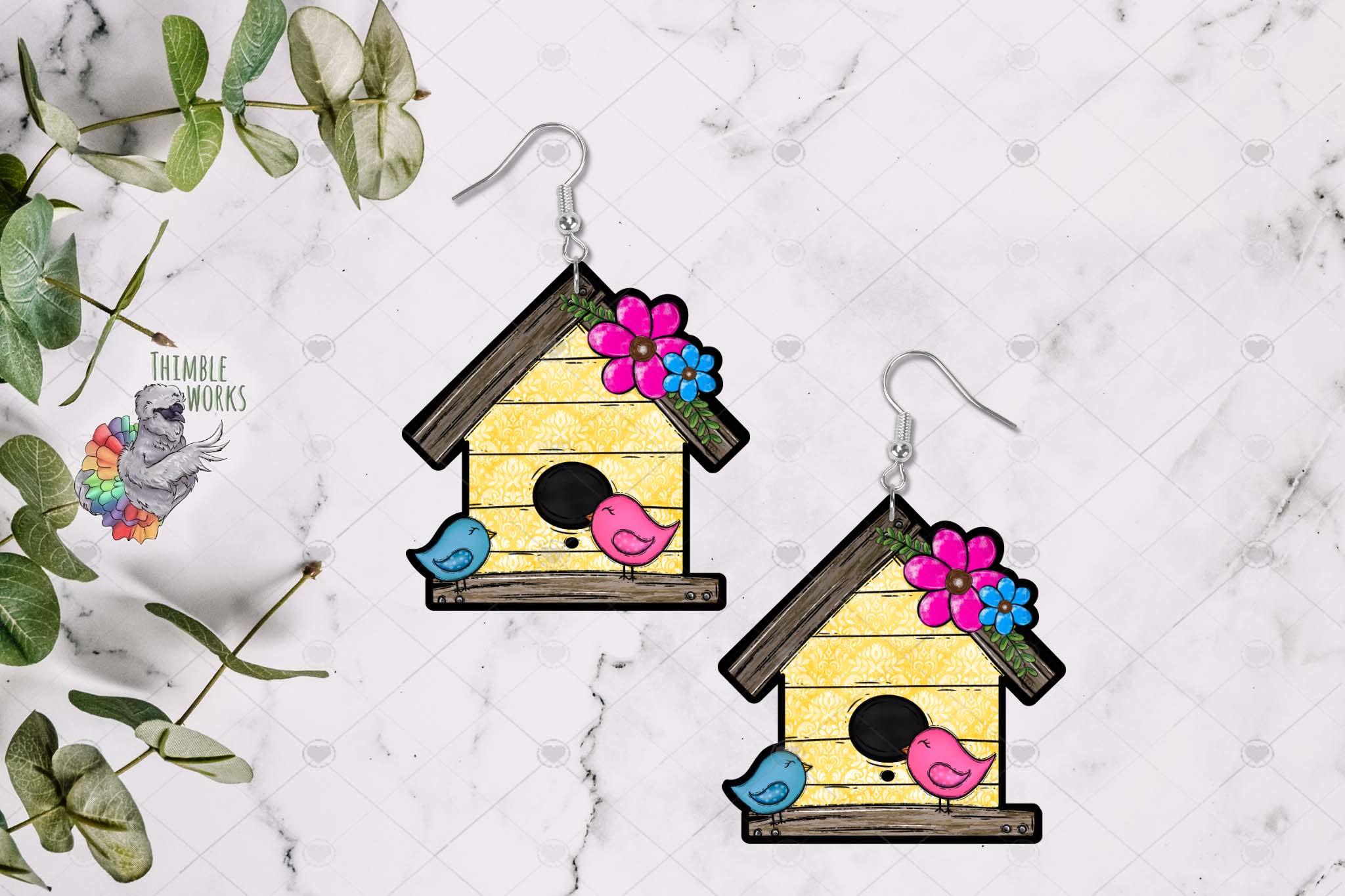 Yellow Birdhouse Sublimation Design