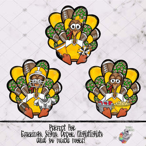 Yellow Football Turkey Design Bundle