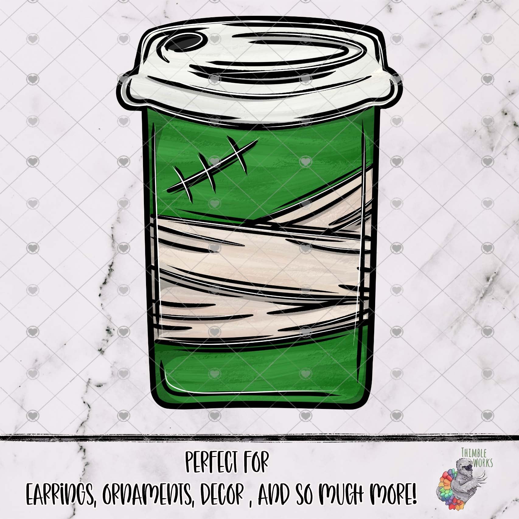 Green Zombie Coffee Cup Design
