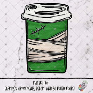 Green Zombie Coffee Cup Design