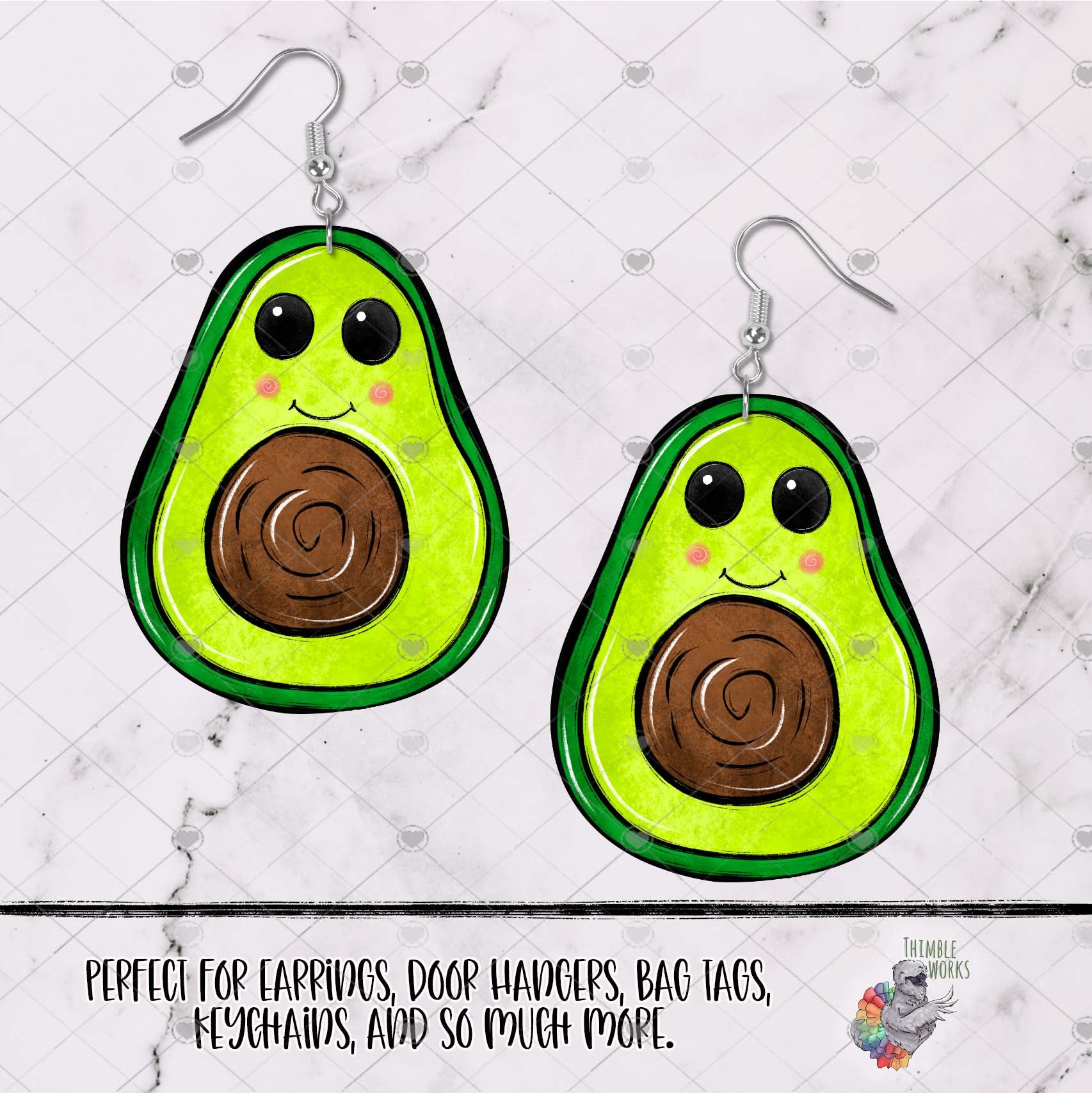 Cute Avacado Sublimation Design