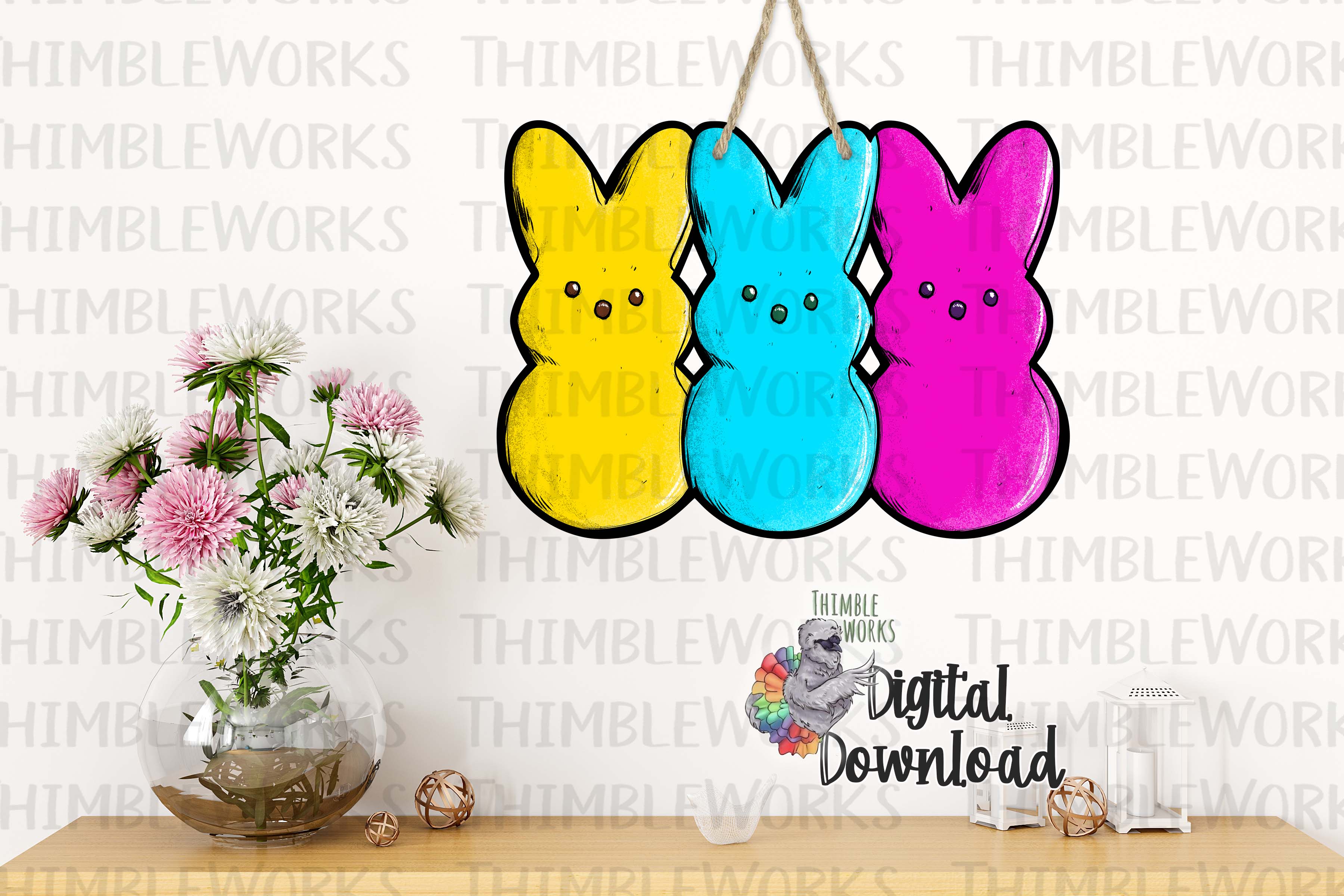 Easter Peep Sign Sublimation Design