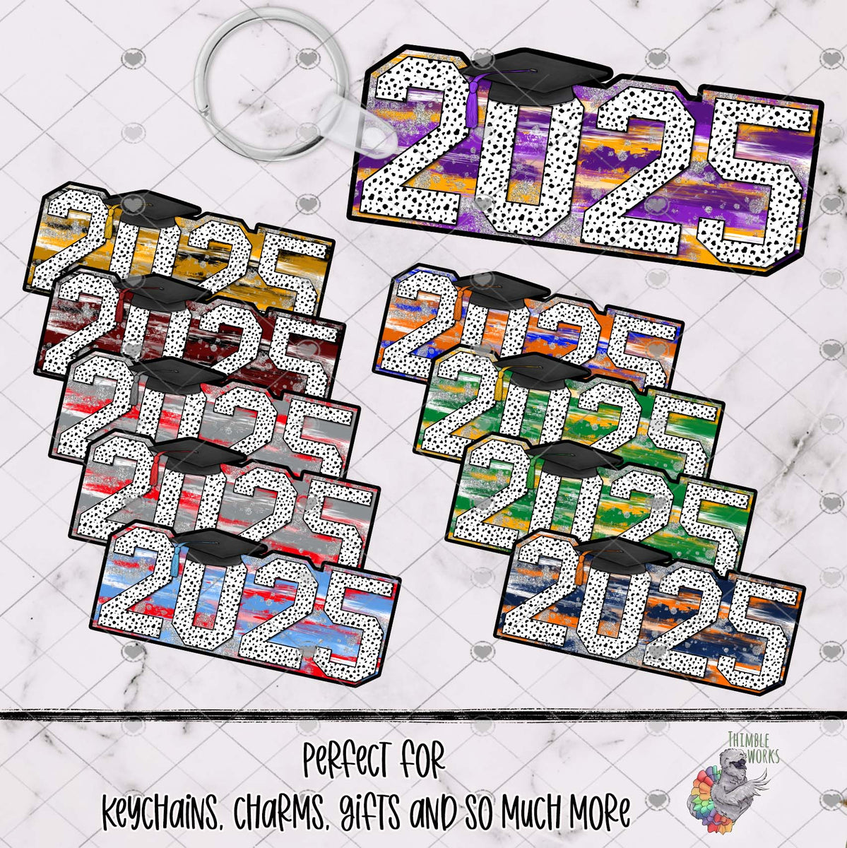 Horizontal Graduation Cap 25 Design Bundle 1 – ThimbleWorks