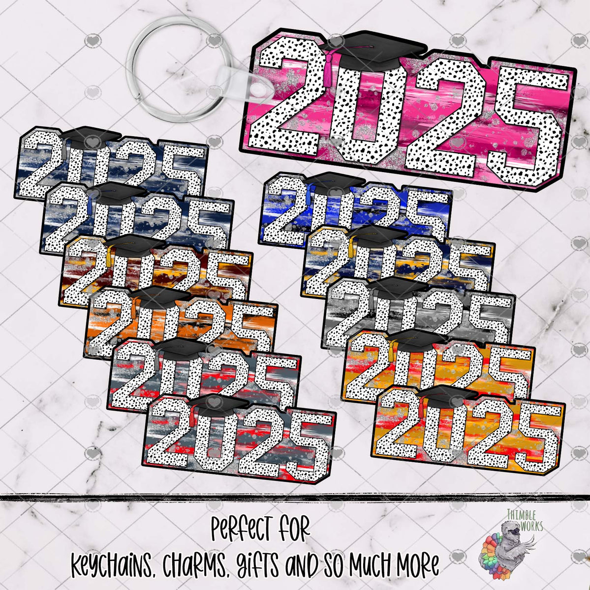 Horizontal Graduation Cap 2025 Design Bundle 2 – ThimbleWorks