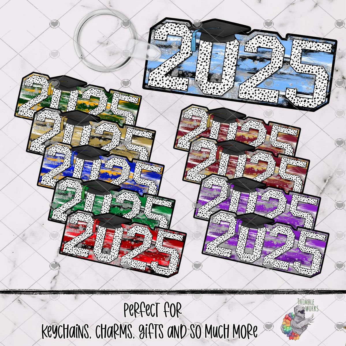 Horizontal Graduation Cap 2025 Design Bundle 3 – ThimbleWorks