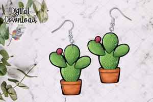 Potted Cactus Sublimation Design