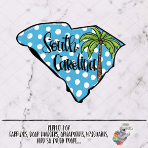 South Carolina Palm Tree State Design