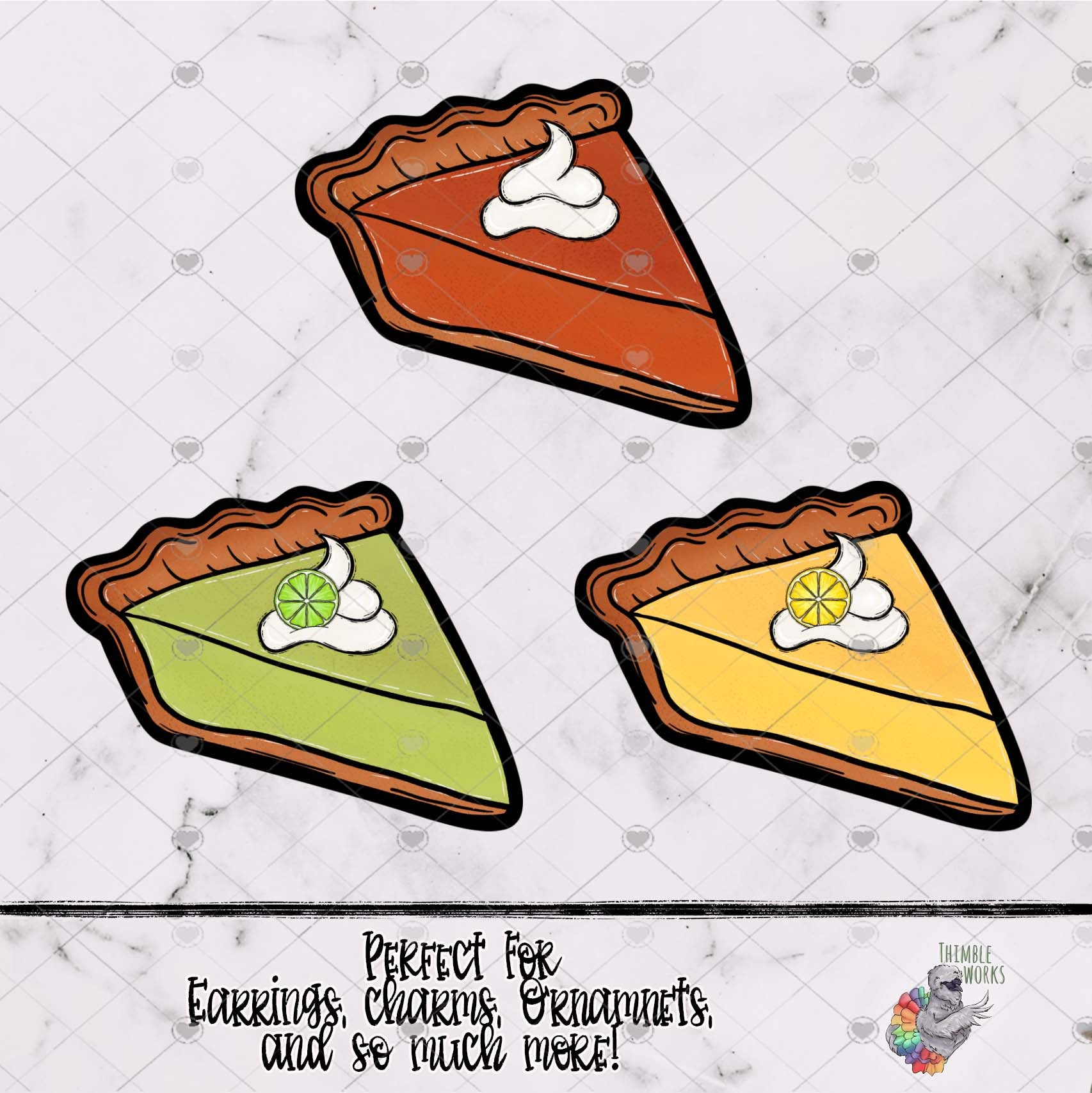 Pie Slices Sublimation Design