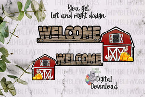 Barn Over the Door Sitter Sublimation Design